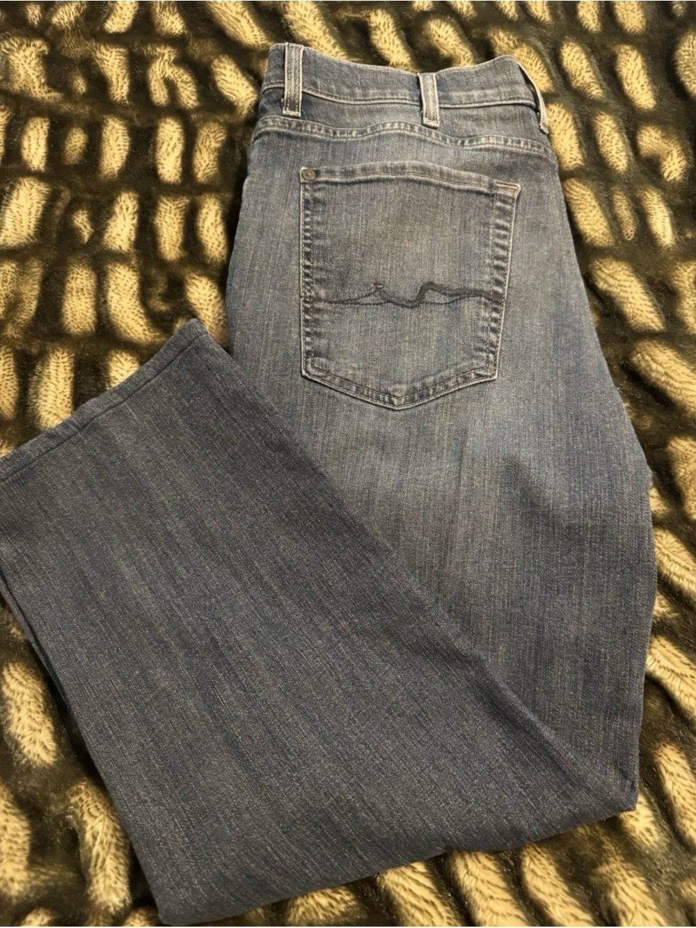 7 For All Mankind Men's Straight Jeans in Faded Blue 38x27